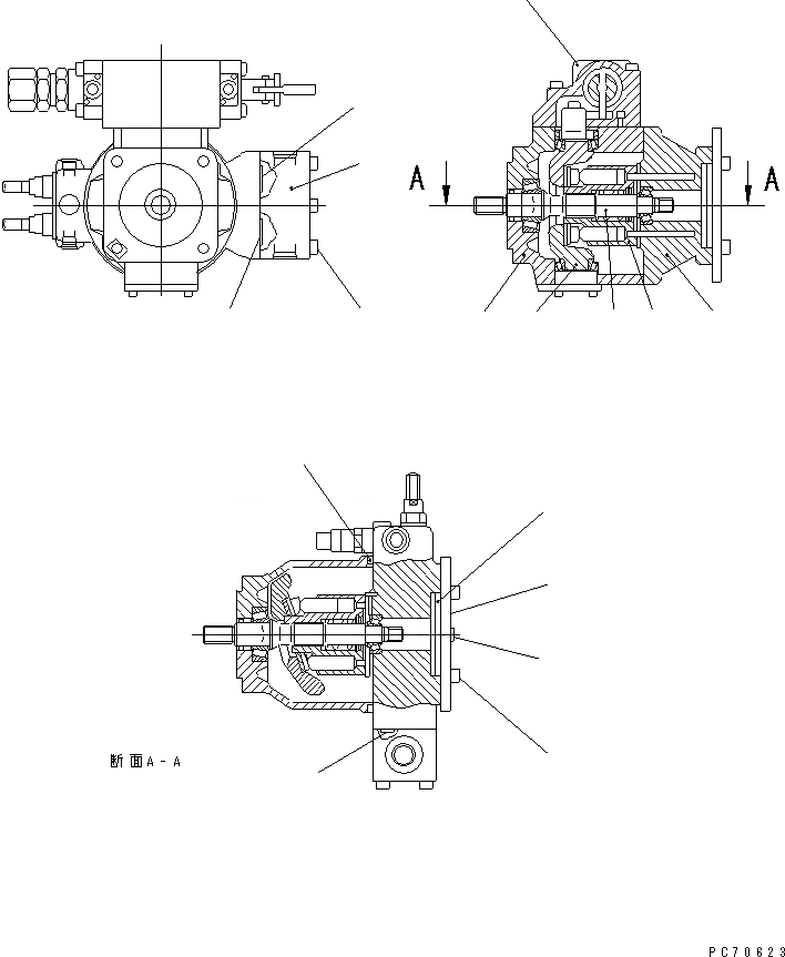 Схема запчастей Komatsu JV25CW-2 - HST НАСОС (/) (НАСОС) УПРАВЛ-Е РАБОЧИМ ОБОРУДОВАНИЕМ