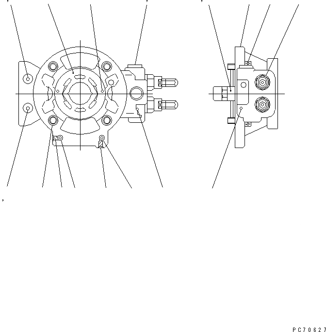 Схема запчастей Komatsu JV25DW-1 - HST НАСОС (/) (КРЫШКАВ СБОРЕ) УПРАВЛ-Е РАБОЧИМ ОБОРУДОВАНИЕМ