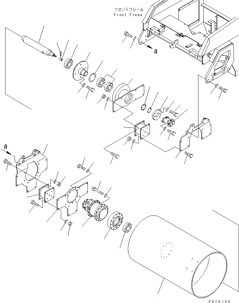Схема запчастей Komatsu JV25DW-1 - ПЕРЕДН. РОЛИК ГУСЕНИЦЫ