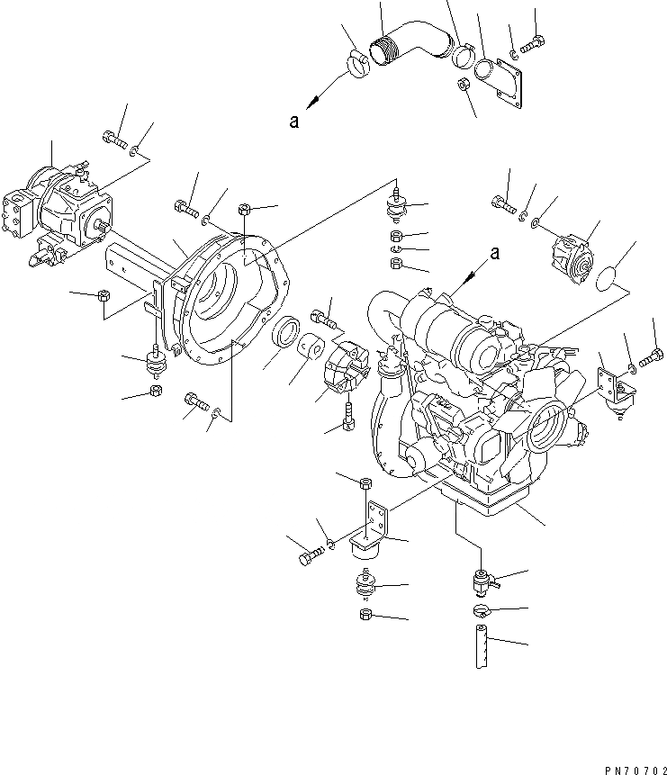 Схема запчастей Komatsu JV25DW-2 - ДВИГАТЕЛЬ И НАСОС ЭЛЕМЕНТЫ КРЕПЛЕНИЯ(№-) КОМПОНЕНТЫ ДВИГАТЕЛЯ И ЭЛЕКТРИКА