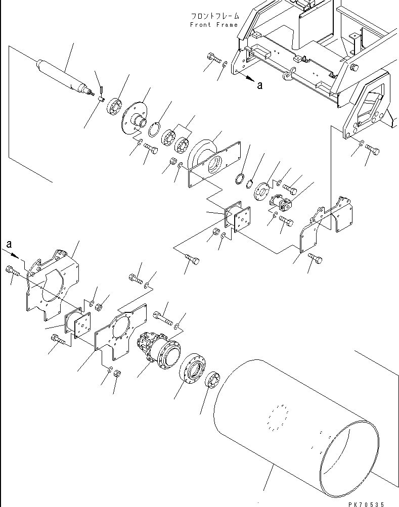 Схема запчастей Komatsu JV25DW-2 - ПЕРЕДН. РОЛИК ГУСЕНИЦЫ