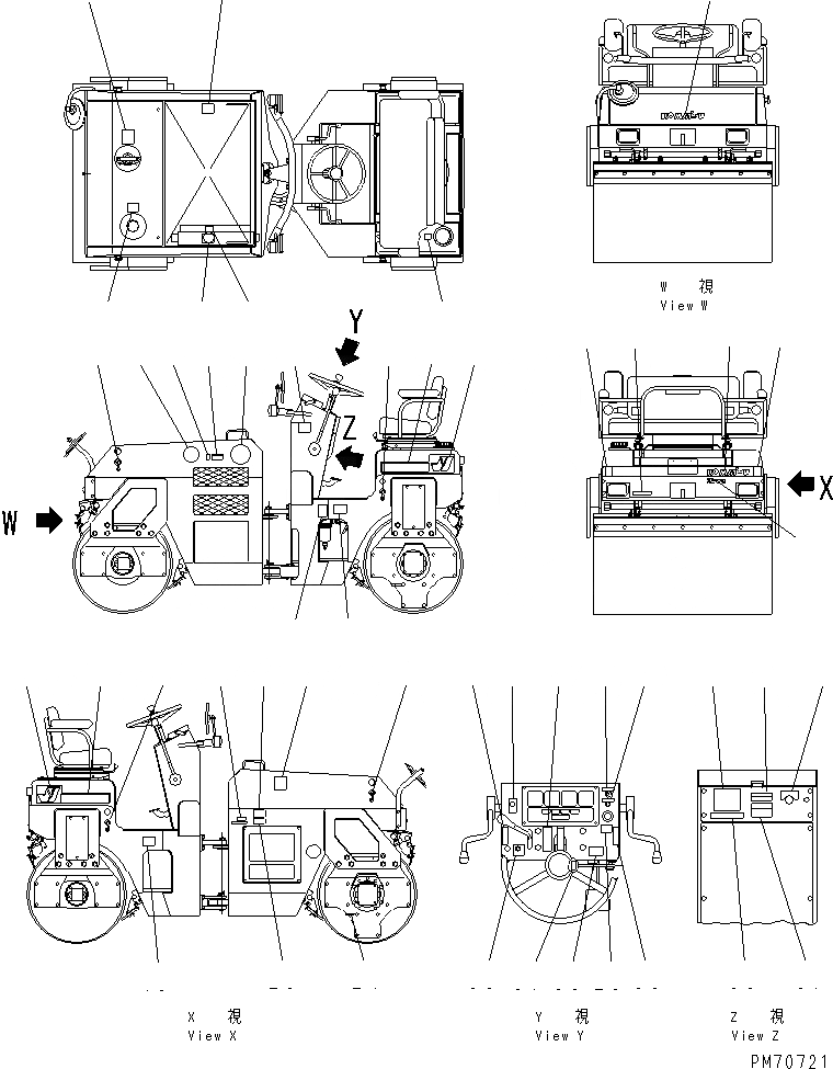 Схема запчастей Komatsu JV25DW-2 - МАРКИРОВКА (ЯПОН.)(№-) МАРКИРОВКА И ИНСТРУМЕНТ