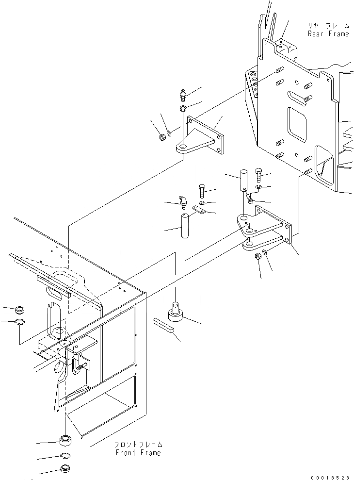 Схема запчастей Komatsu JV25DW-3 - ЦЕНТР. ПАЛЕЦ ЧАСТИ КОРПУСА