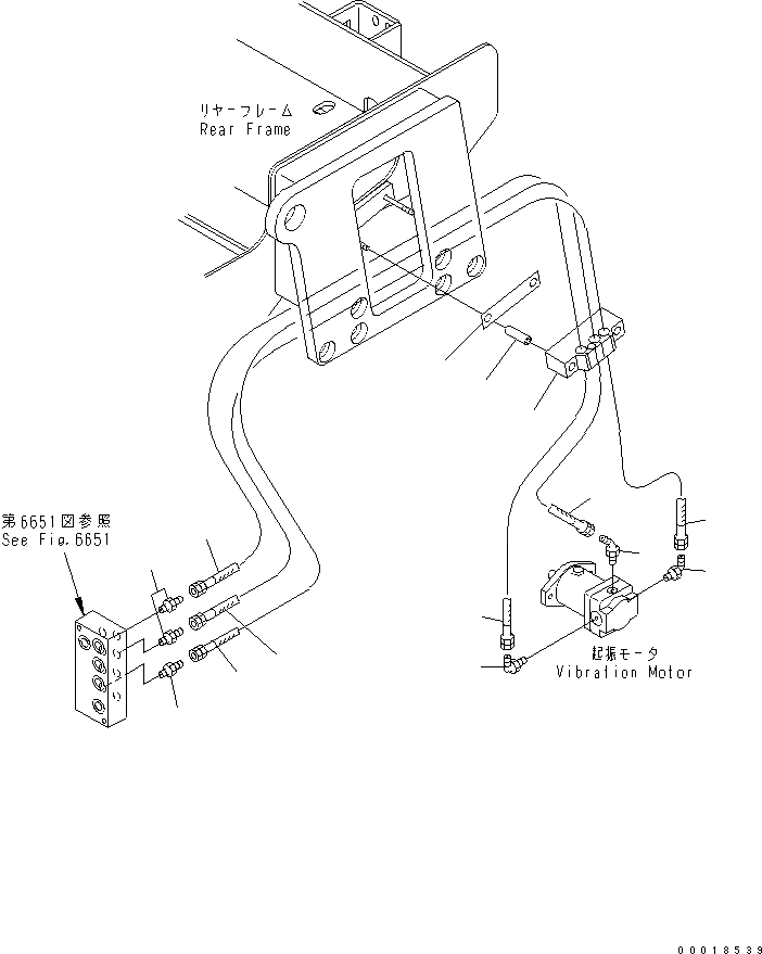 Схема запчастей Komatsu JV25DW-3 - VIBRATION ТРУБЫ (ЗАДН. ЛИНИЯ) УПРАВЛ-Е РАБОЧИМ ОБОРУДОВАНИЕМ