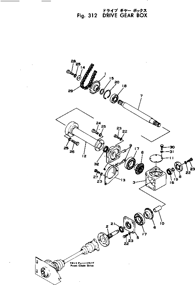 Схема запчастей Komatsu JV32W-1 - ПРИВОД КОРПУС РОЛИК И КОНЕЧНАЯ ПЕРЕДАЧА