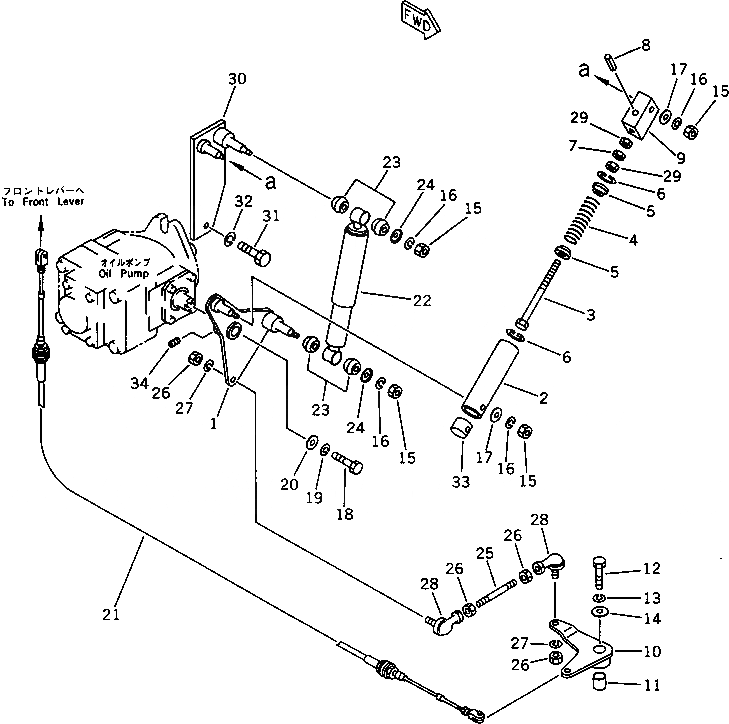 Схема запчастей Komatsu JV32W-2 - NЕСTRAL SPRING И SHOCK ABSORBER(№7-) ТРАНСМИССИЯ И ТОРМОЗ.