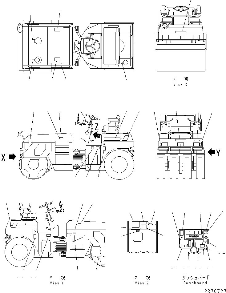 Схема запчастей Komatsu JV40CW-3 - МАРКИРОВКА (АНГЛ.)(№-) МАРКИРОВКА И ИНСТРУМЕНТ