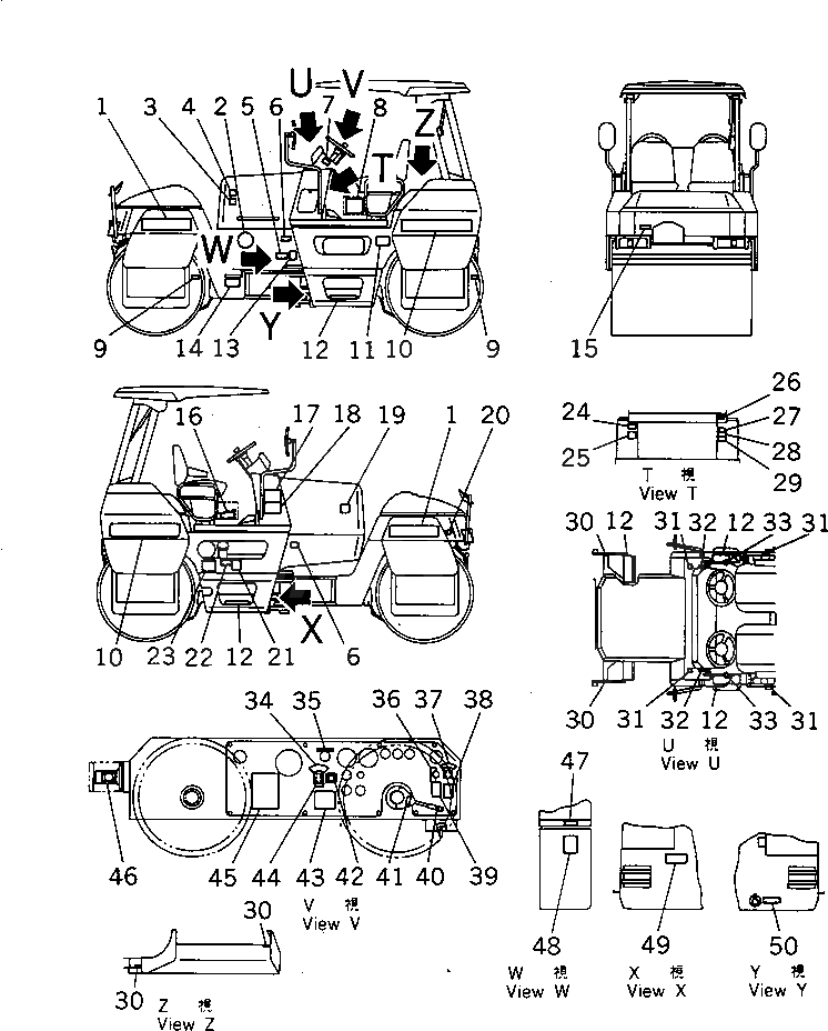 Схема запчастей Komatsu JV80DW-1 - МАРКИРОВКА ИНСТРУМЕНТ