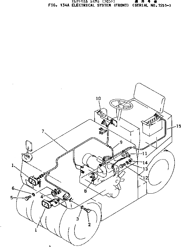 Схема запчастей Komatsu JW33-2 - ЭЛЕКТРИКА (ПЕРЕДН.)(№-) ДВИГАТЕЛЬ¤ КОМПОНЕНТЫ ДВИГАТЕЛЯ И ЭЛЕКТРИКА