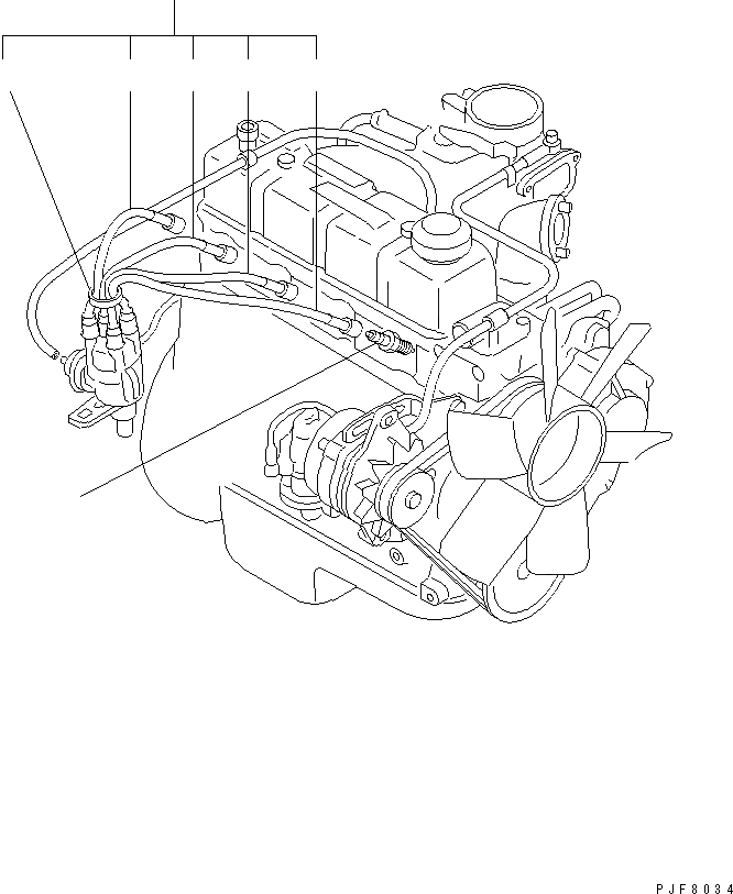 Схема запчастей Komatsu K15-1AD-WM - IGNITION СИСТЕМА ДВИГАТЕЛЬ