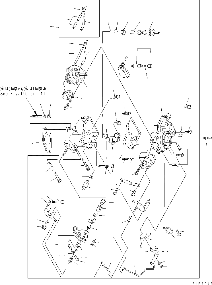 Схема запчастей Komatsu K21-1XD-WM - CARBURETOR (GAS¤ ДВОЙН.) ДВИГАТЕЛЬ