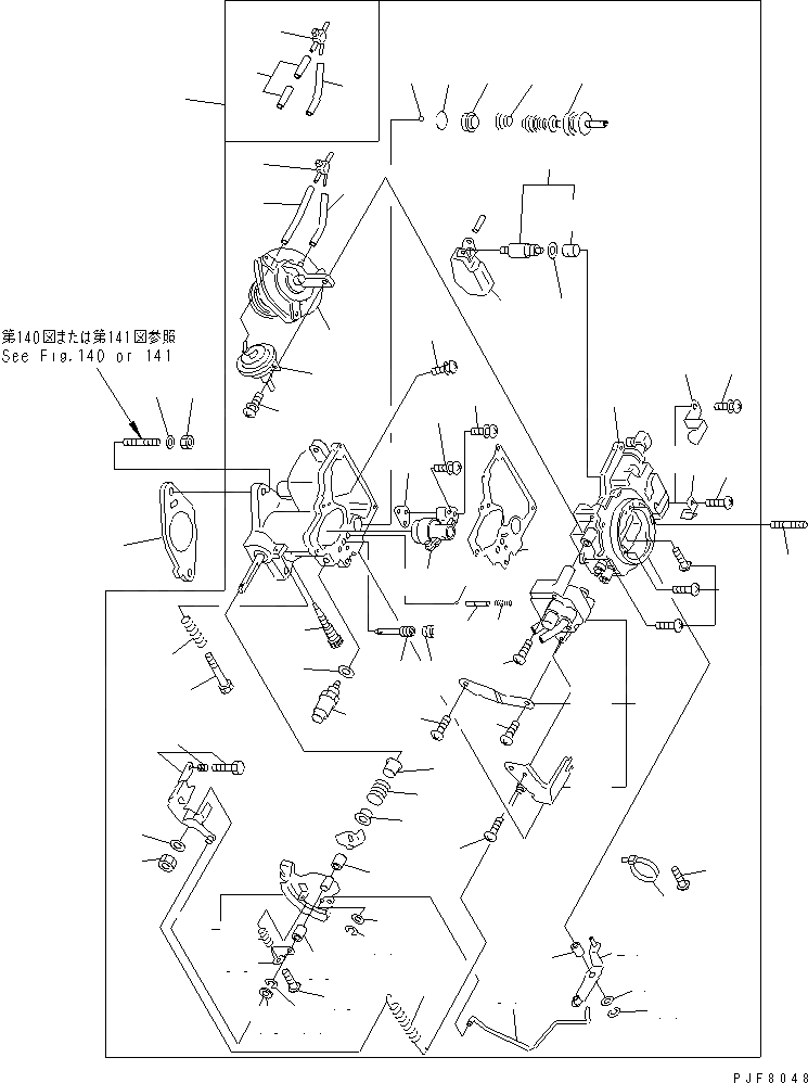 Схема запчастей Komatsu K25-1BD-WM - CARBURETOR (GAS¤ ДВОЙН.) ДВИГАТЕЛЬ