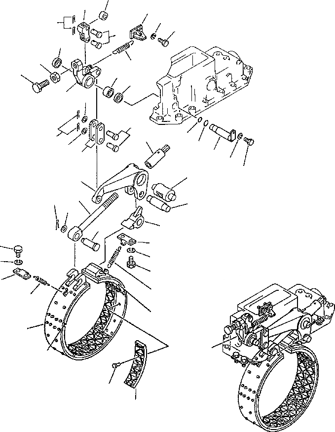 Схема запчастей Komatsu D70-LE - ТОРМОЗНАЯ ЛЕНТА ОСНОВН. МУФТА ТРАНСМИССИЯ¤ РУЛЕВ. УПРАВЛЕНИЕ И КОНЕЧНАЯ ПЕРЕДАЧА