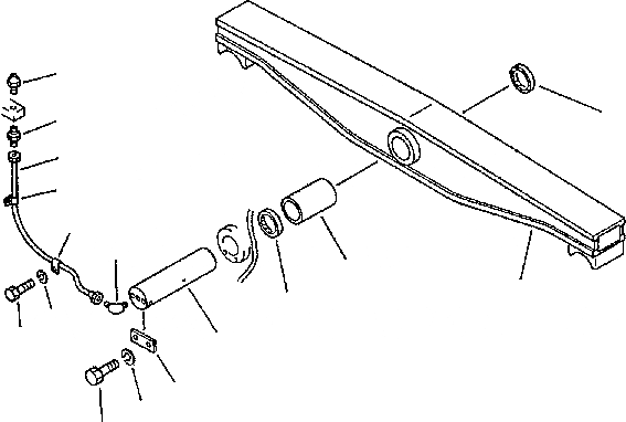 Схема запчастей Komatsu D70-LE - БАЛКА БАЛАНСИРА ЧАСТИ КОРПУСА