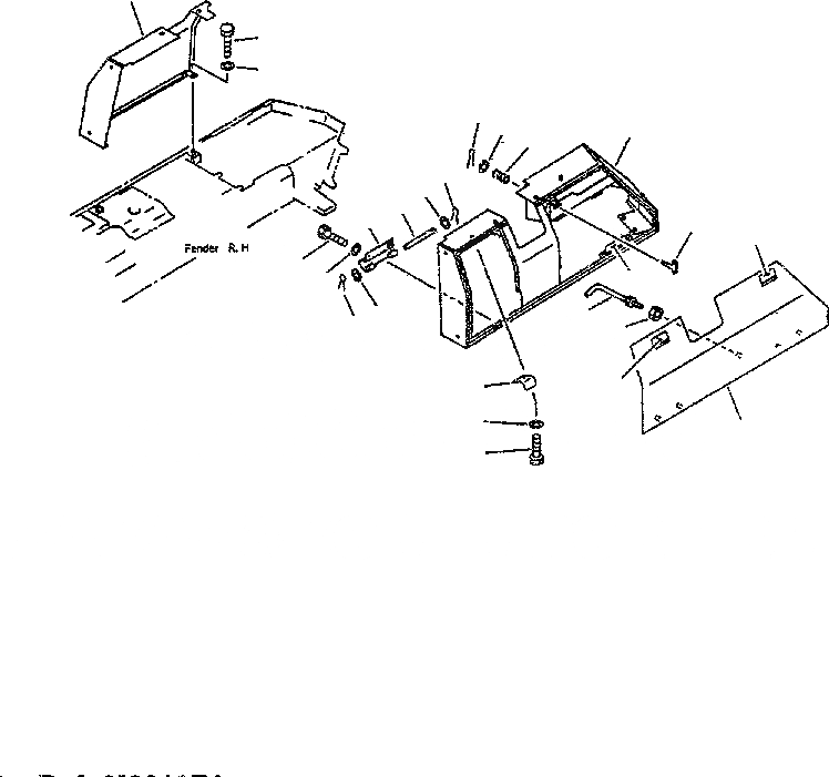 Схема запчастей Komatsu D85E-SS-2 - КРЫЛО (КОРПУС COVER) ЧАСТИ КОРПУСА