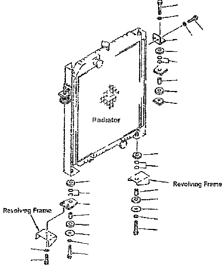 Схема запчастей Komatsu PC300-6 - ОХЛАЖД-Е (КРЕПЛЕНИЕ РАДИАТОРА) СИСТЕМА ОХЛАЖДЕНИЯ