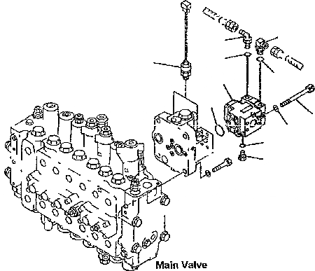Схема запчастей Komatsu PC300-6 - ОСНОВН. КЛАПАН (ДАТЧИК) ГИДРАВЛИКА