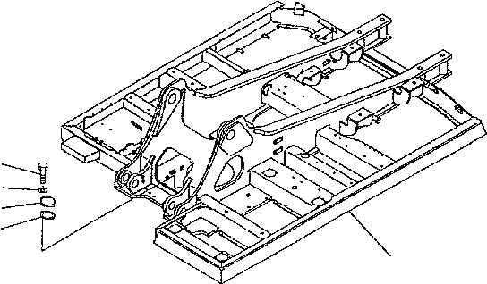 Схема запчастей Komatsu PC300-6 - R/РАМА U.PC- ОСНОВНАЯ РАМА И ЕЕ ЧАСТИ