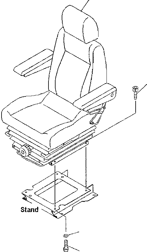 Схема запчастей Komatsu PC300-6 - КРЕСЛО ОПЕРАТОРА (НАКЛОНЯЕМОЕ)(С ВОЗД. ПОДВЕСКОЙ) КАБИНА ОПЕРАТОРА И СИСТЕМА УПРАВЛЕНИЯ