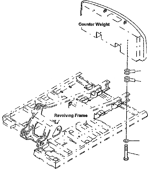 Схема запчастей Komatsu PC300-6 - КРЕПЛЕНИЕ ПРОТИВОВЕСА ЧАСТИ КОРПУСА