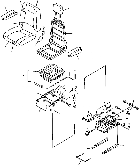 Схема запчастей Komatsu PC300-6 - СИДЕНЬЕ ОПЕРАТОРА В СБОРЕ (НАКЛОН.)(С ВОЗД. ПОДВЕСКОЙ) РЕМ. КОМПЛЕКТЫ