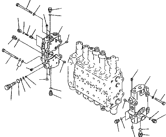 Схема запчастей Komatsu PC300-6 - ОСНОВН. КЛАПАН (/) РЕМ. КОМПЛЕКТЫ