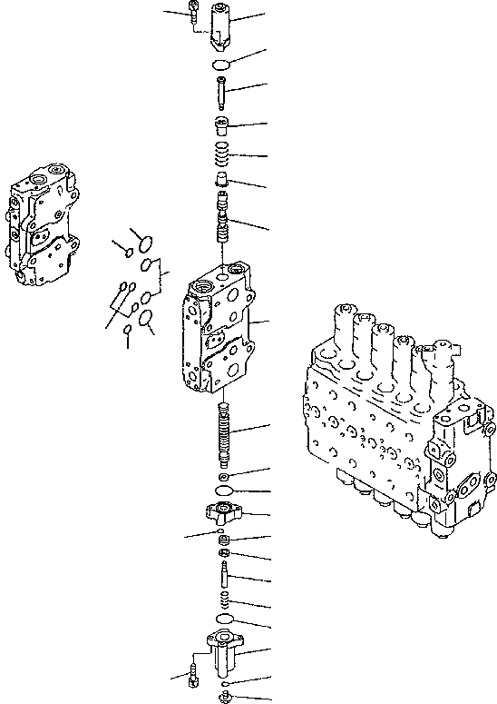 Схема запчастей Komatsu PC300-6 - ОСНОВН. КЛАПАН (/) РЕМ. КОМПЛЕКТЫ