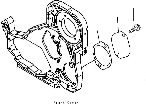 Схема запчастей Komatsu PC300-7 - КРЫШКА ПЕРЕДН. ЗУБЧАТОЙ ПЕРЕДАЧИ AA ДВИГАТЕЛЬ [SAADE-A заводской номер 8-UP]
