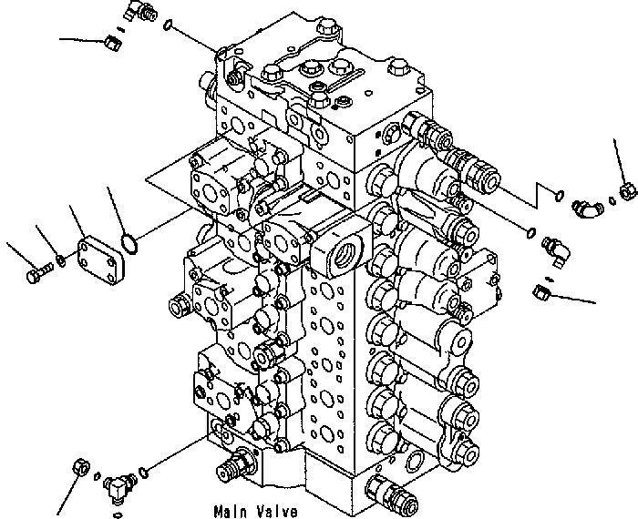 Схема запчастей Komatsu PC300-7 - ОСНОВН. КЛАПАН (ЗАГЛУШКА КЛАПАНА ) ( АКТУАТОР) H ГИДРАВЛИКА