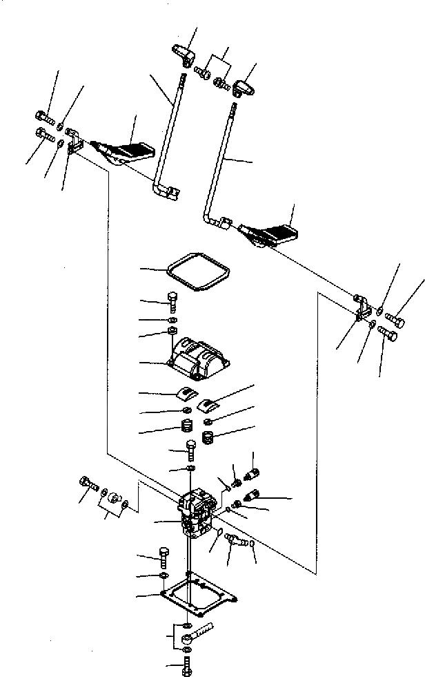 Схема запчастей Komatsu PC300-7 - ОСНОВН. КОНСТРУКЦИЯ (КОНТРОЛЬ ХОДА) K КАБИНА ОПЕРАТОРА И СИСТЕМА УПРАВЛЕНИЯ