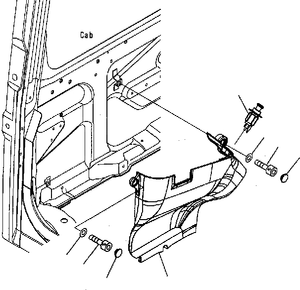 Схема запчастей Komatsu PC300-7 - COVER K КАБИНА ОПЕРАТОРА И СИСТЕМА УПРАВЛЕНИЯ