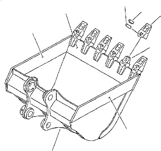 Схема запчастей Komatsu PC300-7 - КОВШ . M, 7 MM (ВЕРТИКАЛЬН. ТИП) (ОПЦИОНН.) T РАБОЧЕЕ ОБОРУДОВАНИЕ