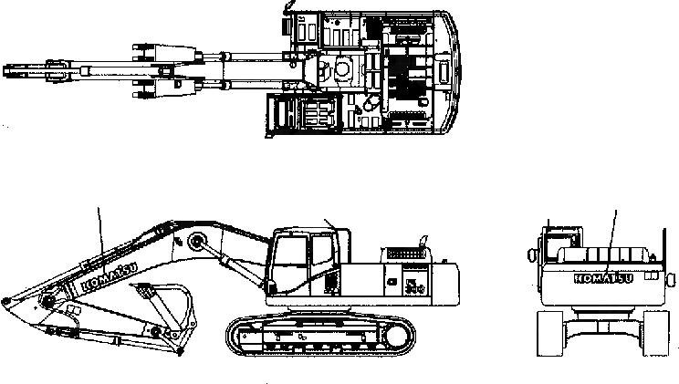 Схема запчастей Komatsu PC300-7 - ЛОГОТИП (МАЛ.) U МАРКИРОВКА