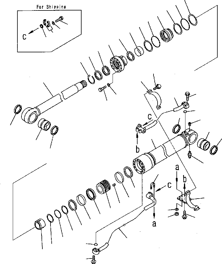 Схема запчастей Komatsu PC300-7 - BM ЦИЛИНДР Y РЕМ. КОМПЛЕКТЫ И COMPONENT