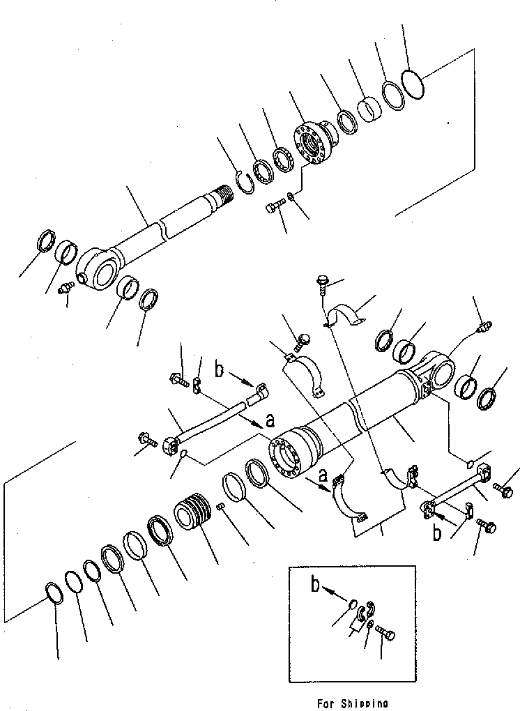 Схема запчастей Komatsu PC300-7 - ЦИЛИНДР КОВША (ДЛЯ . M И . M РУКОЯТЬ) Y РЕМ. КОМПЛЕКТЫ И COMPONENT