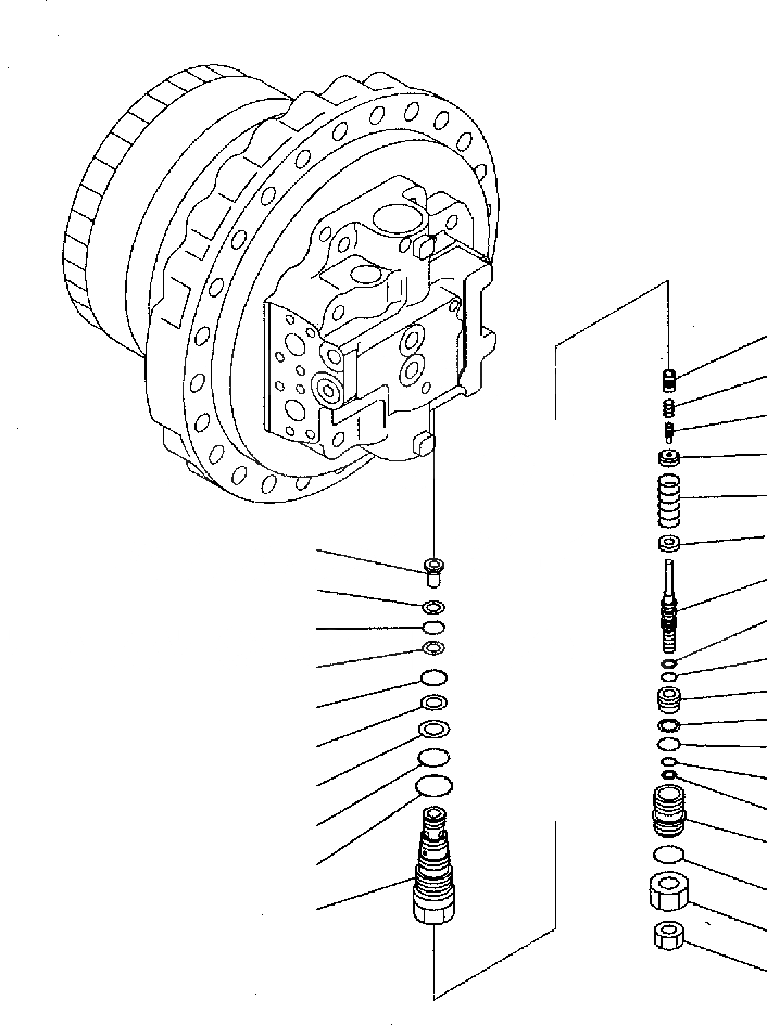 Схема запчастей Komatsu PC300-7 - МОТОР ХОДА (/) Y РЕМ. КОМПЛЕКТЫ И COMPONENT