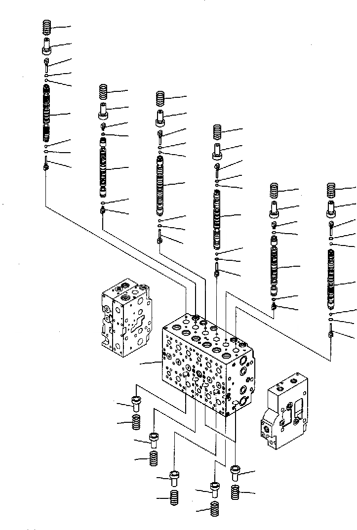 Схема запчастей Komatsu PC300-7 - ОСНОВН. КЛАПАН (-АКТУАТОР) (/) Y РЕМ. КОМПЛЕКТЫ И COMPONENT