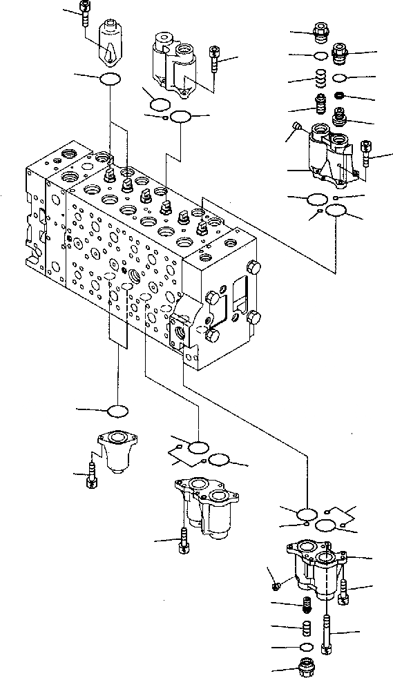 Схема запчастей Komatsu PC300-7 - ОСНОВН. КЛАПАН (-АКТУАТОР) (/) Y РЕМ. КОМПЛЕКТЫ И COMPONENT