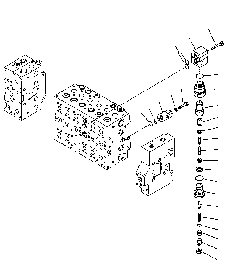 Схема запчастей Komatsu PC300-7 - ОСНОВН. КЛАПАН (-АКТУАТОР) (/) Y РЕМ. КОМПЛЕКТЫ И COMPONENT