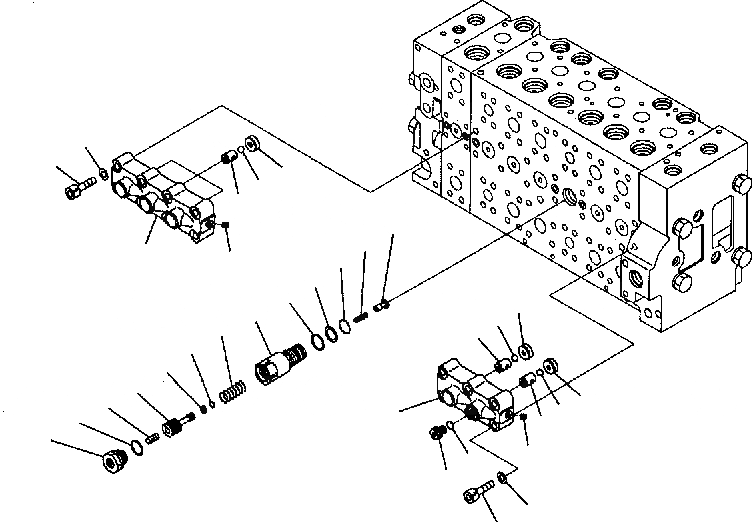 Схема запчастей Komatsu PC300-7 - ОСНОВН. КЛАПАН (-АКТУАТОР) (/) Y РЕМ. КОМПЛЕКТЫ И COMPONENT