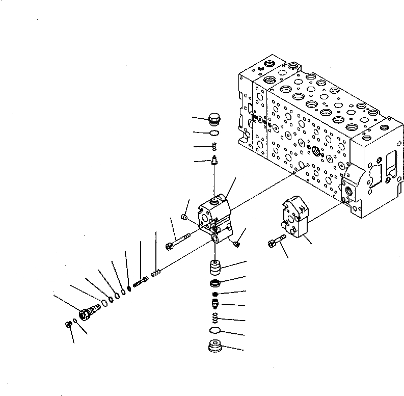 Схема запчастей Komatsu PC300-7 - ОСНОВН. КЛАПАН (-АКТУАТОР) (/) Y РЕМ. КОМПЛЕКТЫ И COMPONENT