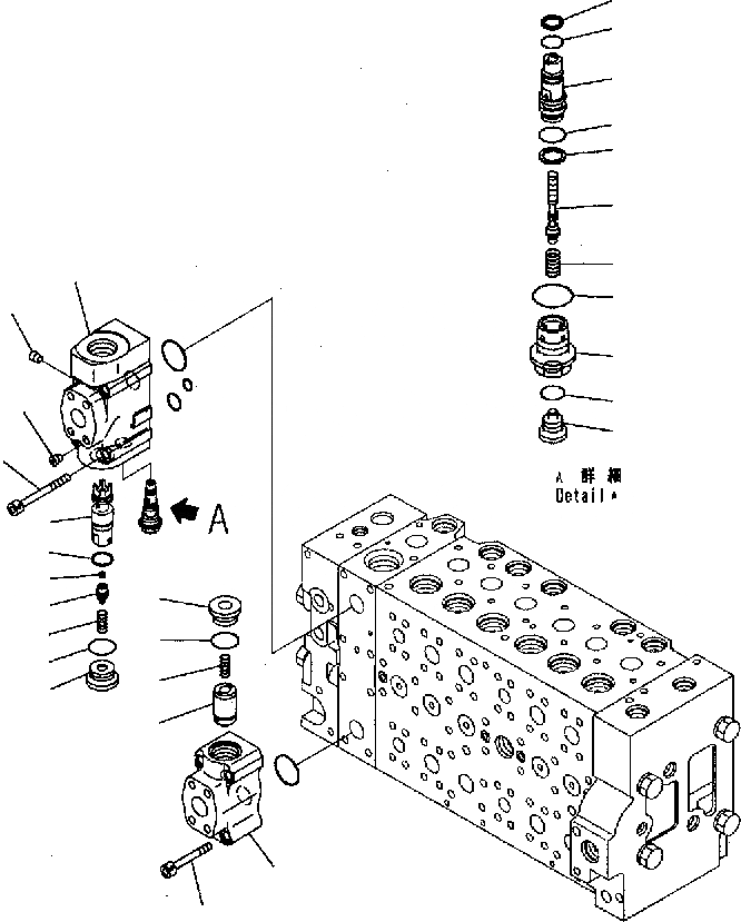 Схема запчастей Komatsu PC300-7 - ОСНОВН. КЛАПАН (-АКТУАТОР) (/) Y РЕМ. КОМПЛЕКТЫ И COMPONENT