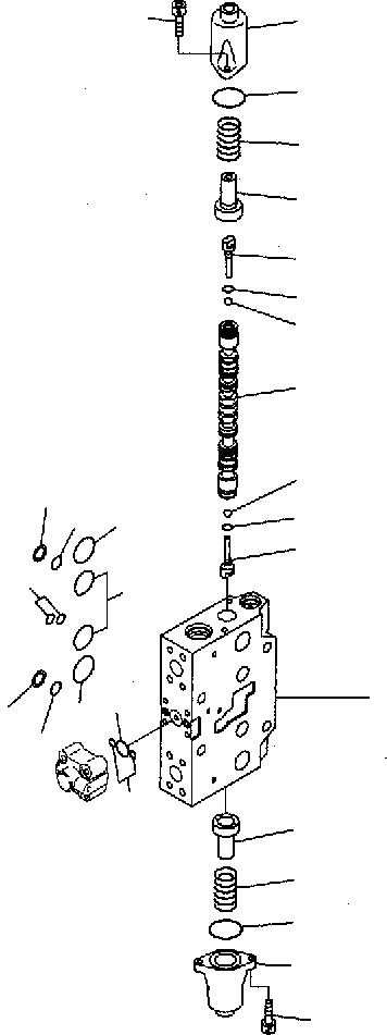 Схема запчастей Komatsu PC300-7 - СЕРВИСНЫЙ КЛАПАН (/) Y РЕМ. КОМПЛЕКТЫ И COMPONENT