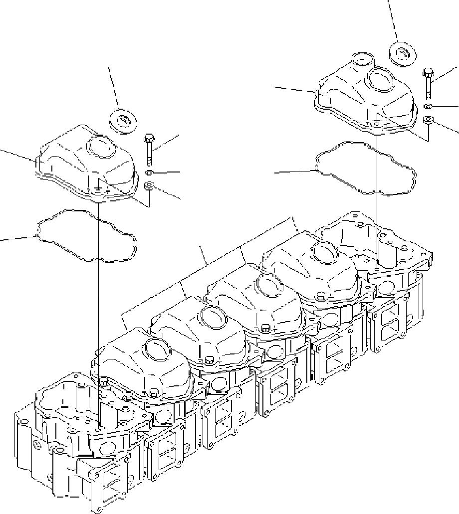 Схема запчастей Komatsu PC400-7 - КРЫШКА ГОЛОВКИ AA ДВИГАТЕЛЬ [SAADE- заводской номер -UP]