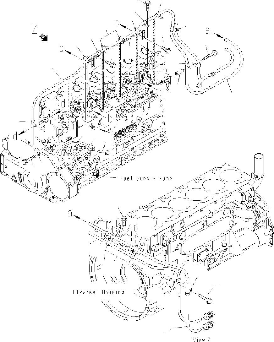 Схема запчастей Komatsu PC400-7 - WIRE Э/ПРОВОДКА (/) AA ДВИГАТЕЛЬ [SAADE- заводской номер -UP]