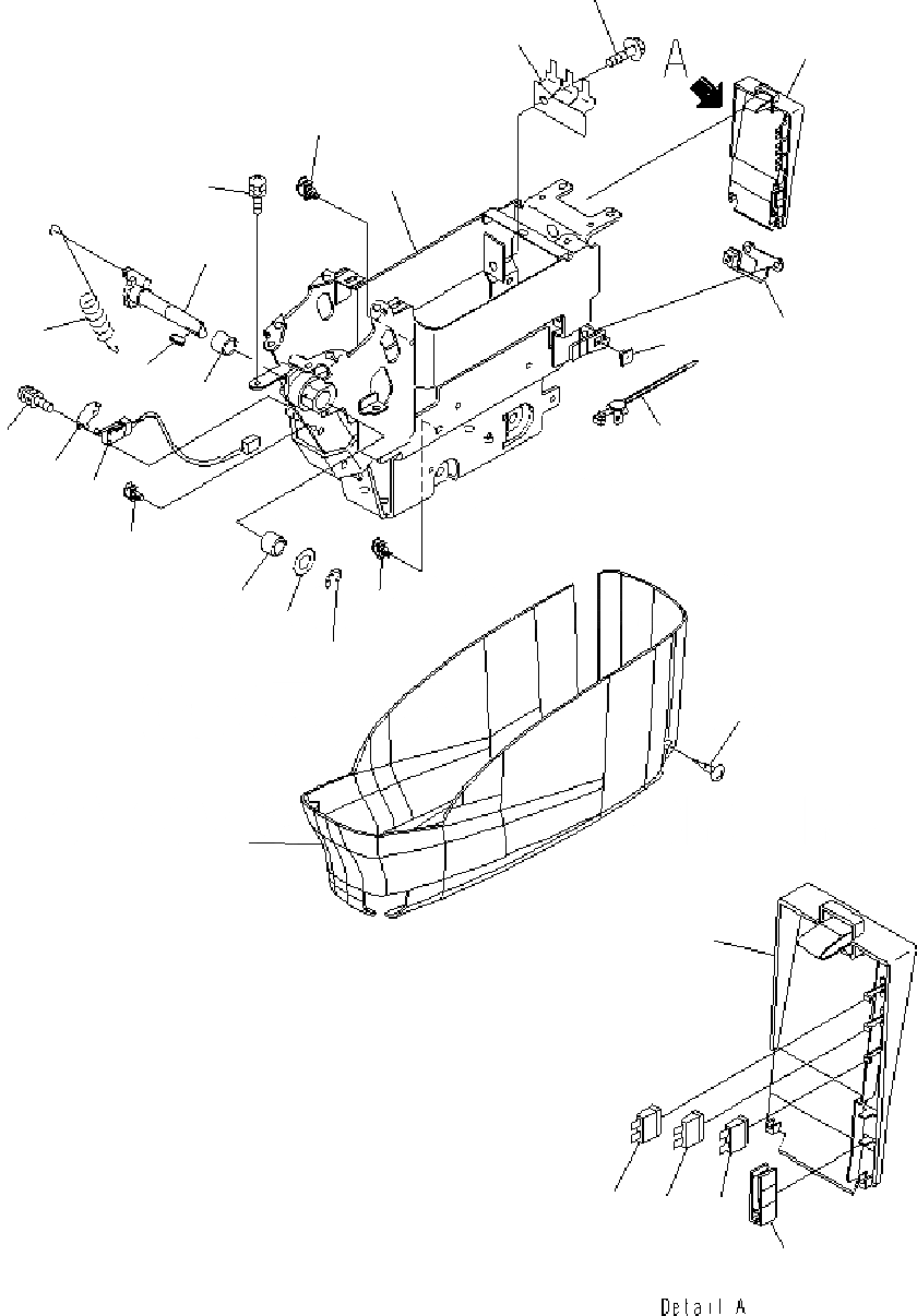 Схема запчастей Komatsu PC400-7 - ОСНОВН. КОНСТРУКЦИЯ (КАБИНА) (КОНСОЛЬ) (НИЖН.) (LH) K КАБИНА ОПЕРАТОРА И СИСТЕМА УПРАВЛЕНИЯ