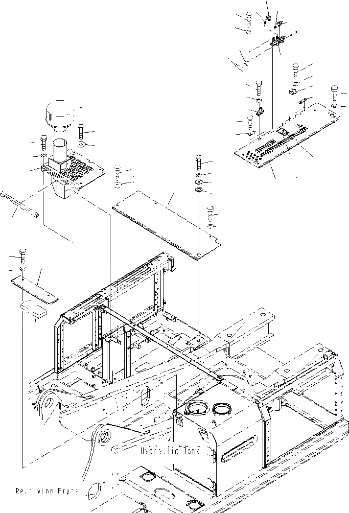 Схема запчастей Komatsu PC400-7 - КРЫШКА(КАБИНА) FOAMLESS M ЧАСТИ КОРПУСА