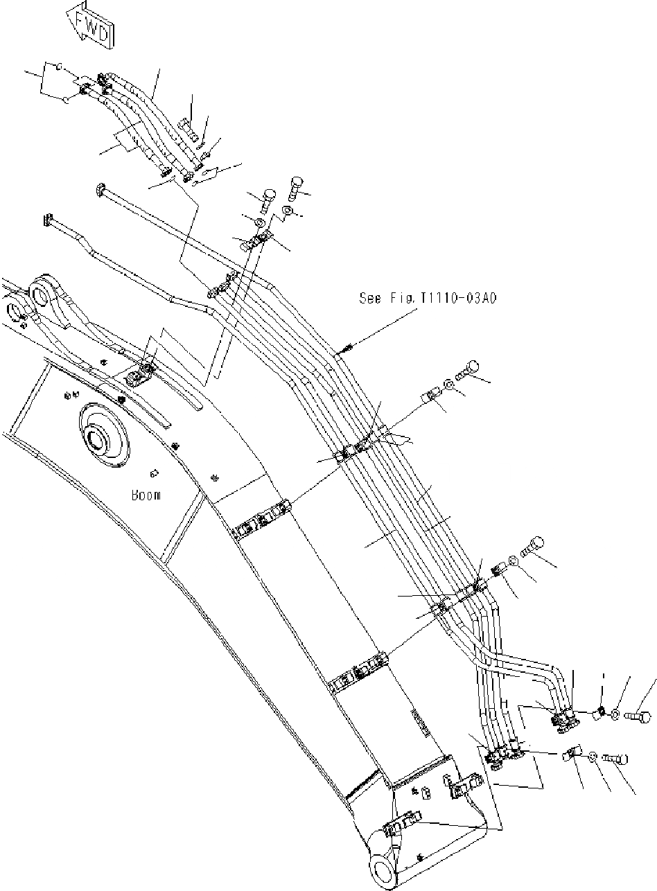 Схема запчастей Komatsu PC400-7 - СТРЕЛА (ЦИЛИНДР РУКОЯТИ) T РАБОЧЕЕ ОБОРУДОВАНИЕ
