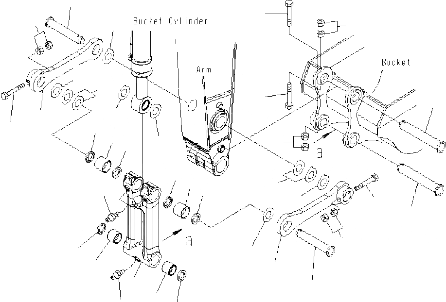 Схема запчастей Komatsu PC400-7 - РУКОЯТЬ (СОЕДИНЕНИЕ КОВША) (КОРОТК.) (100 ЧАСОВ) T РАБОЧЕЕ ОБОРУДОВАНИЕ