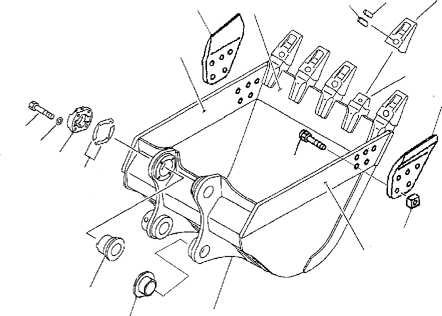 Схема запчастей Komatsu PC400-7 - КОВШ .7M (ВЕРТИКАЛЬН. ПАЛЕЦ) T РАБОЧЕЕ ОБОРУДОВАНИЕ